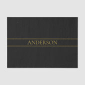 カスタマイズ可能な金ゴールド文字とライン 薄葉紙 (正面)