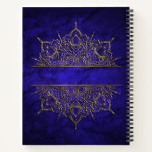 カスタマイズ可能な金ゴールド曼荼羅詩集 ノートブック (裏面)