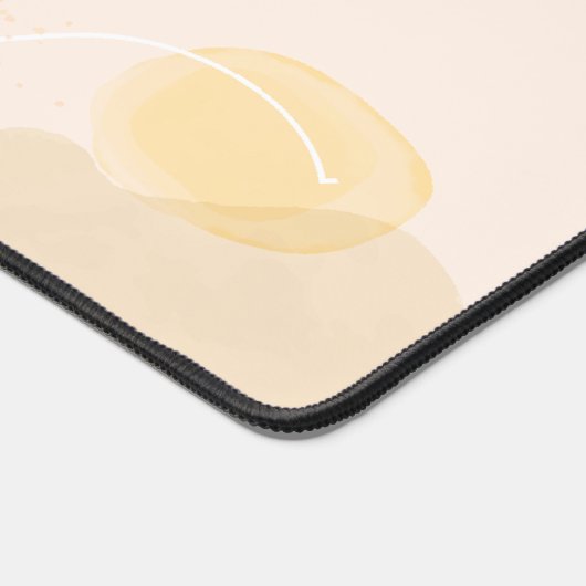 カスタマイズ可能な金ゴールド熱帯リーフ抽象芸術 デスクマット (コーナー)