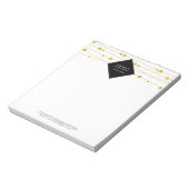 カスタマイズ可能な金ゴールド紙吹雪ストランド ノートパッド (回転)