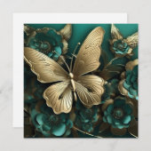 カスタマイズ可能な金ゴールド蝶 (正面/裏面)