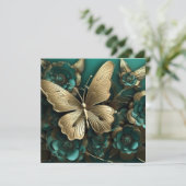 カスタマイズ可能な金ゴールド蝶 (スタンド正面)