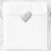 カスタマイズ可能な金ゴールド銀テンプレートイニシャルモノグラム ハートシール (バッグ)