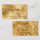 カスタマイズ可能な金色の名刺 名刺 (正面/裏面)