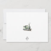 カスタマイズ可能な鉄道をテーマにした誕生日写真招待状 招待状 (裏面)