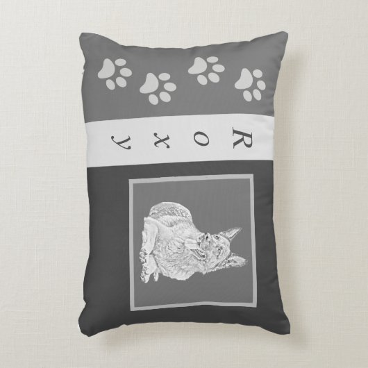 カスタマイズ可能な鉛筆ドイツの羊飼いアクセント枕 アクセントクッション (正面(垂直))