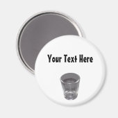 カスタマイズ可能な銀ショットガラス磁石 マグネット (正面/裏面)