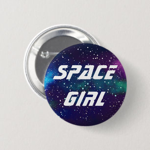 カスタマイズ可能な銀河アイデンティティスペースガール 缶バッジ