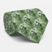 カスタマイズ可能な銀製灰色の緑の水気が多い人のタイ ネクタイ (ロール)