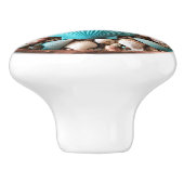 カスタマイズ可能な銅素朴および貝殻 セラミックノブ (側面)