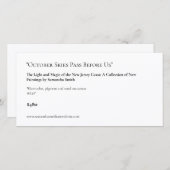 カスタマイズ可能な長いアートショーディスプレイカードラベル (正面/裏面)