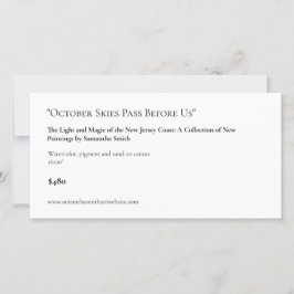 カスタマイズ可能な長いアートショーディスプレイカードラベル