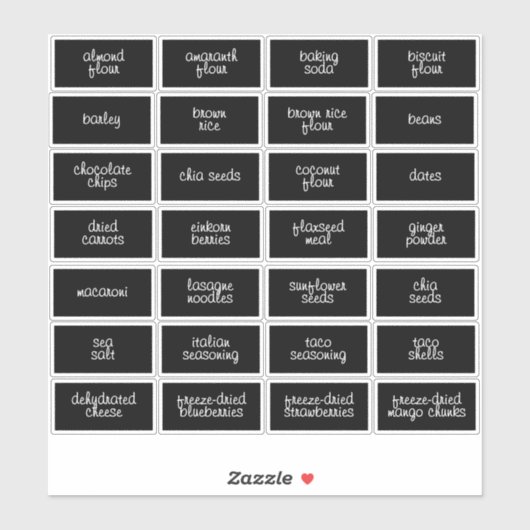 カスタマイズ可能な防水ブラックフードキッチンラベル シール (シート)