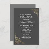 カスタマイズ可能な除・売却招待金ゴールドの動画 招待状 (正面/裏面)