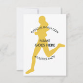 カスタマイズ可能な陸上パーティー招待状 招待状 (正面)