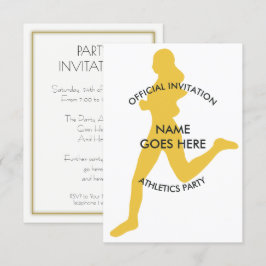 カスタマイズ可能な陸上パーティー招待状 招待状