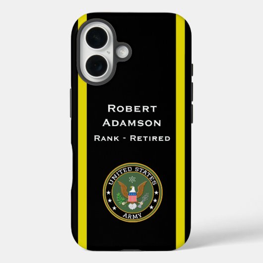 カスタマイズ可能な陸軍エンブレムとカラー Case-Mate iPhoneケース (裏面)