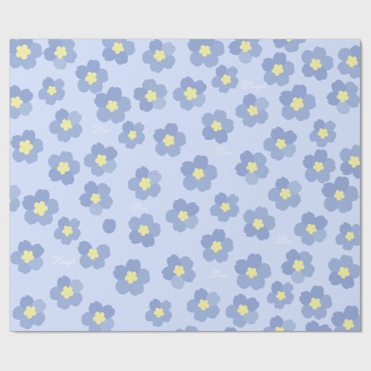 カスタマイズ可能な隠されたメッセージは私をない花忘れます ラッピングペーパー (フラット)