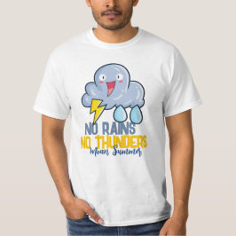 カスタマイズ可能な雨なし雷 Tシャツ