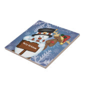 カスタマイズ可能な雪だるま及びトナカイ タイル (側面)