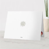 カスタマイズ可能な雪のクリスマスビレッジデザイン カード (裏面)