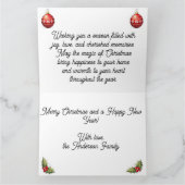 カスタマイズ可能な雪のクリスマスビレッジデザイン カード (内部)