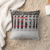 カスタマイズ可能な雪のピケットフェンス クッション (ブランケット)