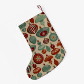 カスタマイズ可能な電球クリスマスカントリーストッキング スモールクリスマスストッキング (裏面 (吊り時))