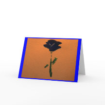 カスタマイズ可能な青いバラグリーティングまたはノートカード