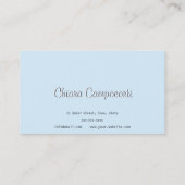 カスタマイズ可能な青い名刺の金手紙 名刺 (裏面)