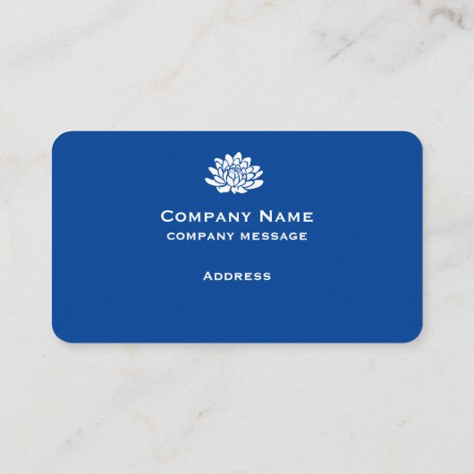 カスタマイズ可能な青い名刺 名刺 (裏面)