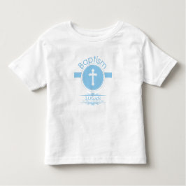 カスタマイズ可能な青い男の子の神のバプテスマ トドラーTシャツ