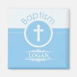 カスタマイズ可能な青い男の子の神のバプテスマ マグネット