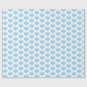 カスタマイズ可能な青い男の子の神のバプテスマ ラッピングペーパー (フラット)