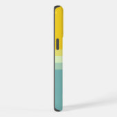 カスタマイズ可能な青い白い黄色のカラーブロック iPhoneケース (右側面)
