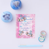 カスタマイズ可能な青い笑顔のサル招待状 チラシ (シングル)