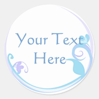 カスタマイズ可能な青い花のシール ラウンドシール