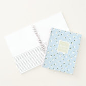 カスタマイズ可能な青い花柄のノート ノートブック (内部)