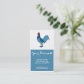 カスタマイズ可能な青い鶏肉の鶏カード 名刺 (スタンド正面)
