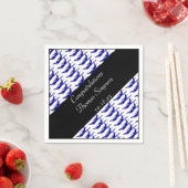 カスタマイズ可能な青い黒い飛行機のナプキン スタンダードカクテルナプキン (インサイチュ)