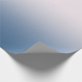 カスタマイズ可能な青と白のグラデーション ラッピングペーパー (角)