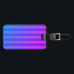 カスタマイズ可能な青と紫のストライプ ラゲッジタグ<br><div class="desc">カスタマイズ可能な青と紫ストライプの荷物タグ</div>