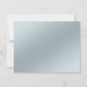 カスタマイズ可能な青と銀の出欠確認カード 出欠カード (裏面)