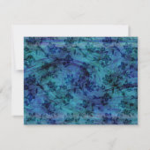 カスタマイズ可能な青と銀の出欠確認カード 出欠カード (裏面)