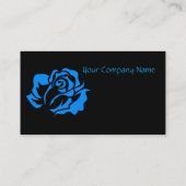 カスタマイズ可能な青のバラの開花 名刺 (裏面)