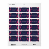 カスタマイズ可能な青フローラエレガントステッカーラベル ラベル (フルシート)