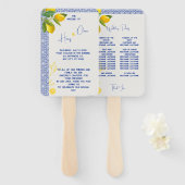 カスタマイズ可能な青モロッコタイルインスパイアハンドファン ハンドファン (正面&裏面)