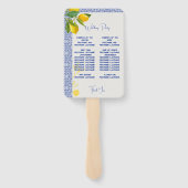 カスタマイズ可能な青モロッコタイルインスパイアハンドファン ハンドファン (裏面)