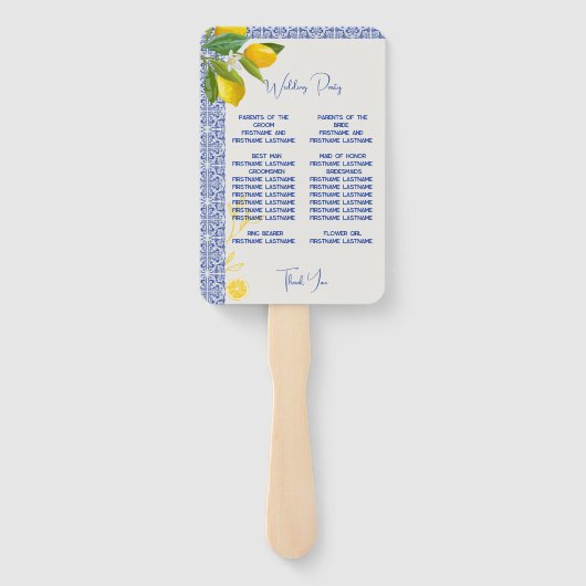 カスタマイズ可能な青モロッコタイルインスパイアハンドファン ハンドファン (裏面)