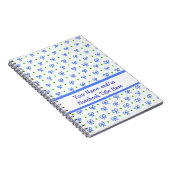 カスタマイズ可能な青/緑/白い湾曲形スパイラルノートブック ノートブック (右側)